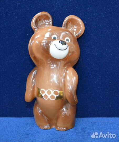 Фарфоровый олимпийский мишка- дулево