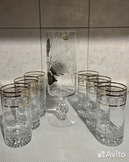 Стаканы Богемское стекло