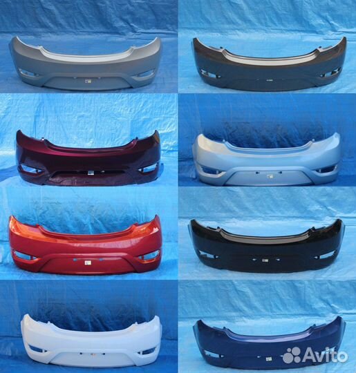 Задний бампер на Hyundai Солярис 2010