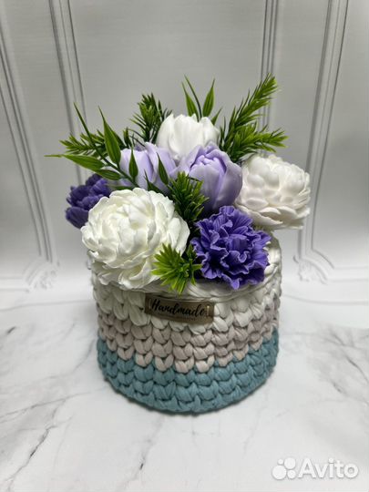 Букет цветов из мыла. Пионы и тюльпаны