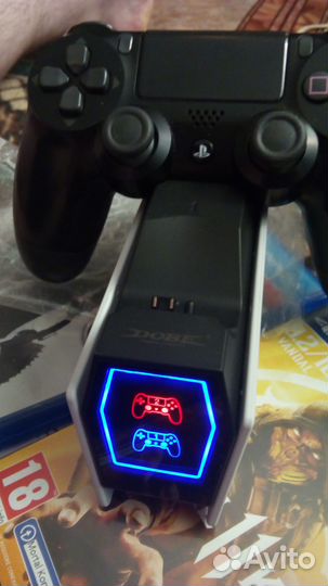 Sony dualshock 4 v2+зарядка с экраном