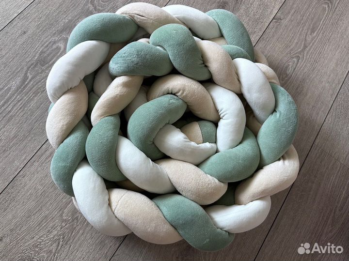 Бортики в кроватку косичка