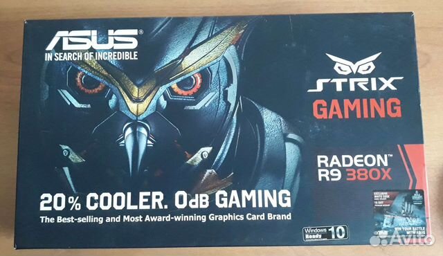 Видеокарта asus radeon R9 380X 4 gb