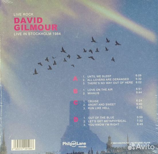Виниловая пластинка gilmour david - live IN stockh