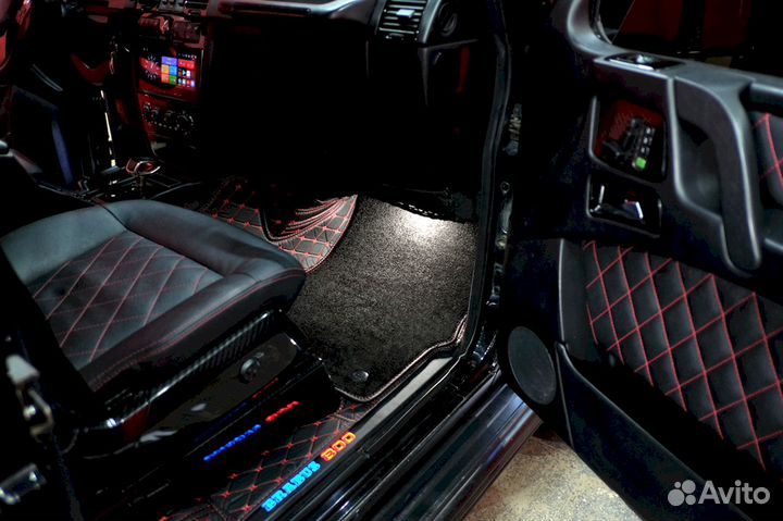 3Д коврики из экокожи Mercedes