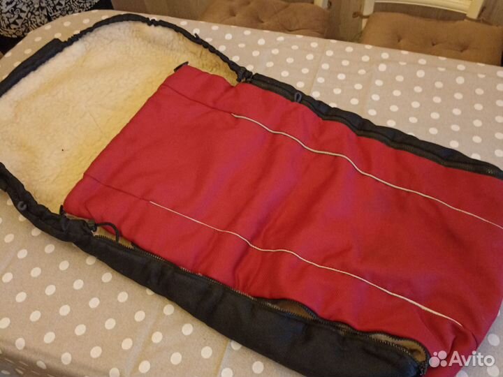 Зимний Шерстяной меховой конверт в коляску