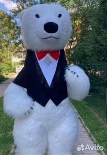 Поздравление от белого медведя по имени Тучка