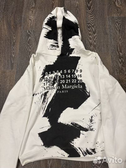 Maison margiela white n black hoodie