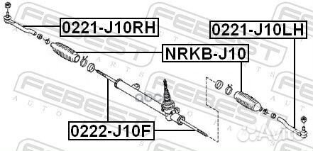 Наконечник рулевой правый (nissan qashqai j10f