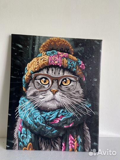 Картина по номерам раскрашенная