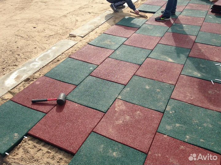 Резиновая плитка собственное производство