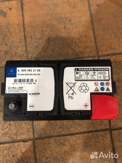 Аккумулятор varta AGM 80 Ач оригинал