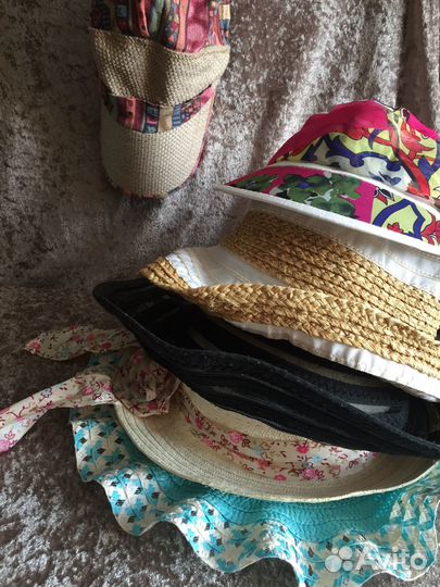 Шляпа,кепка,бандана женская летняя,б/у