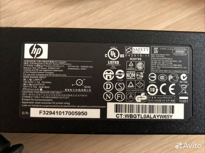 Блок питания для HP 19V 4.74A 90W
