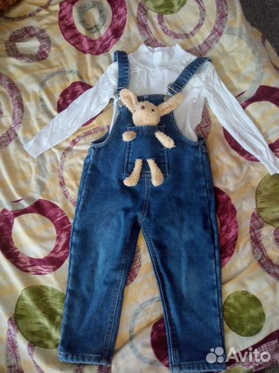 Джинсовый комбинезон 86-92
