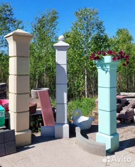 Столбы, колонны, заборы