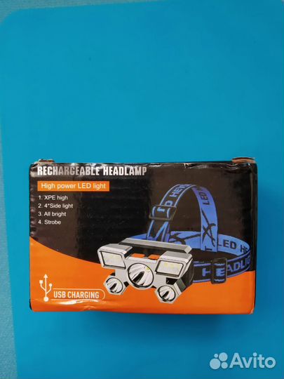 Фонарь налобный usb аккумуляторный