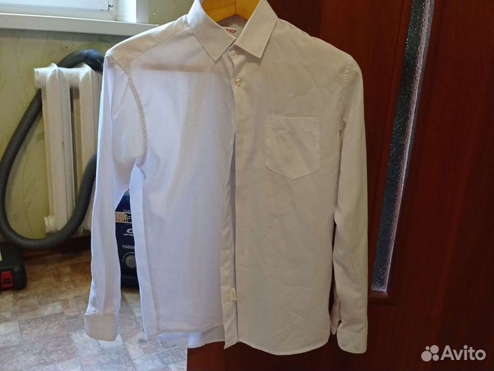Белая рубашка на мальчика 158