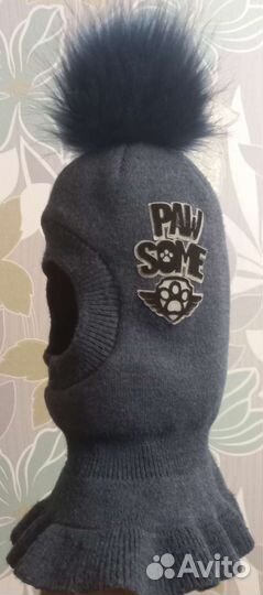 Шапка шлем зимняя для мальчика 3-4года