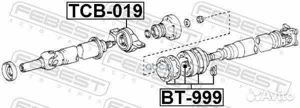 BT-999 муфта кардана рем.к-т Lexus RX300/330/3