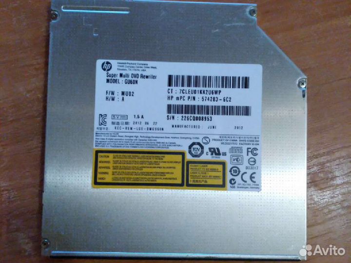 Оптический привод Super Multi DVD Rewriter GU60N