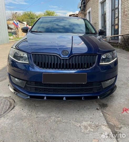 Сплиттер переднего бампера skoda octavia A7