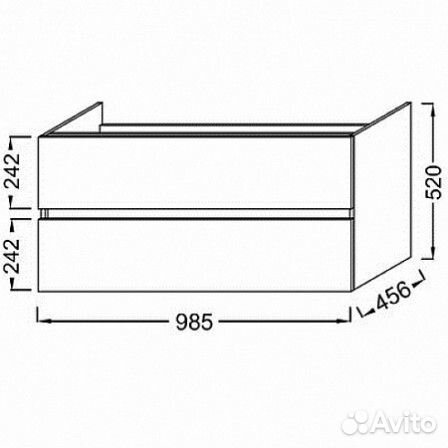 Мебель для ванной Jacob Delafon Tolbiac 100 Дуб Давос