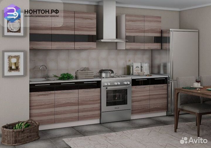 Кухня Олеся 2.0 м ясень шимо темный