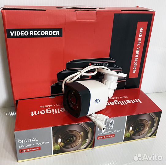 Комплект видеонаблюдения 4 уличные камеры RVI 2М