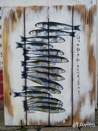 Картина на разделочной доске 