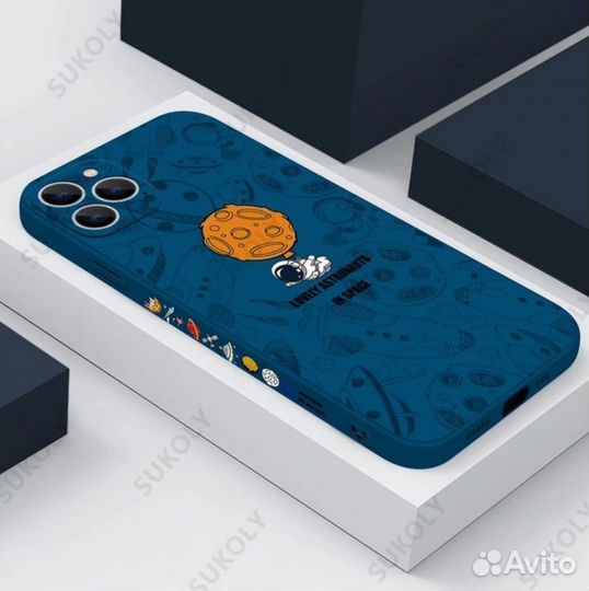 Чехол StarFighter на iPhone 14 Pro Max (Blue)