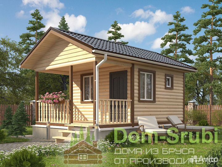 Карабаново-Хорошая надёжная Баня из бруса Б-42 4х6