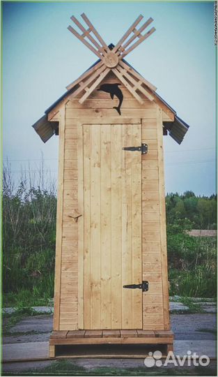 Дачный туалет с декором кяе 199
