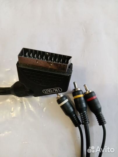 Кабель переходник scart-3RCA (21 pin) twist