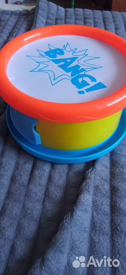 Сортер-барабанчик с 4 шариками и молоточком