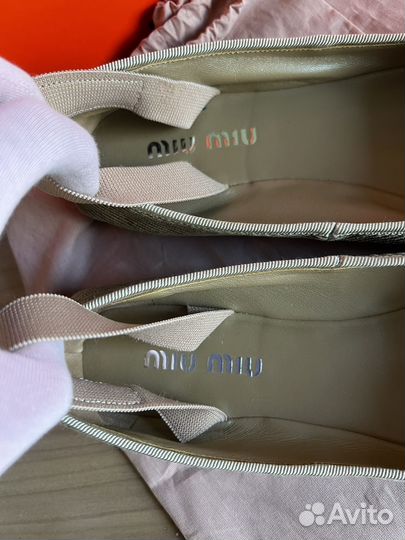 Новые балетки Miu miu оригинал