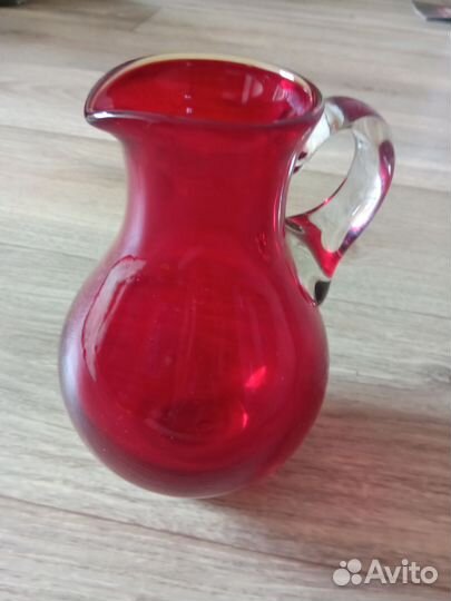 Графин ваза цветное стекло СССР