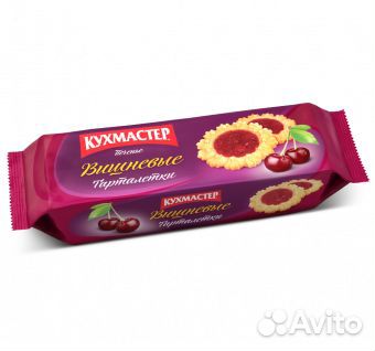Сдобное печенье Тарталетки вишнёвые 240г