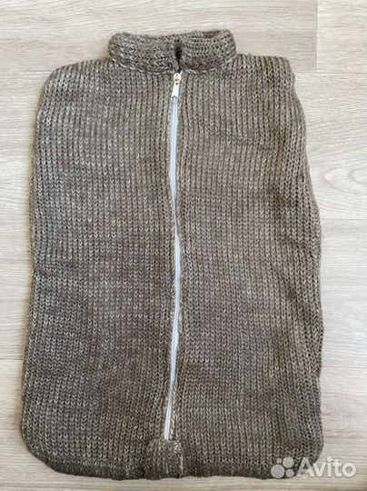 Кокон вязанный для новорожденного