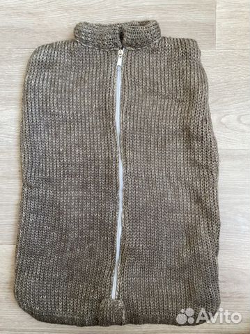 Кокон вязанный для новорожденного