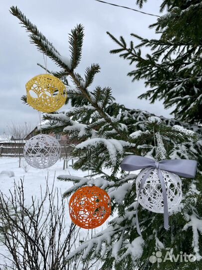 Ёлочные новогодние шары ручной работы