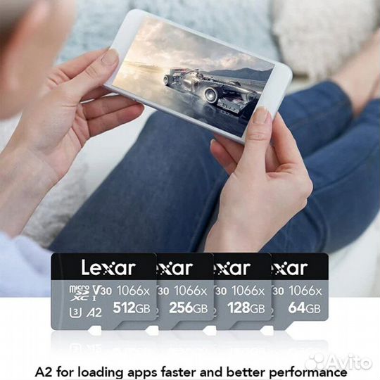 Карта памяти lexar Silver 1066x Micro SD 64GB