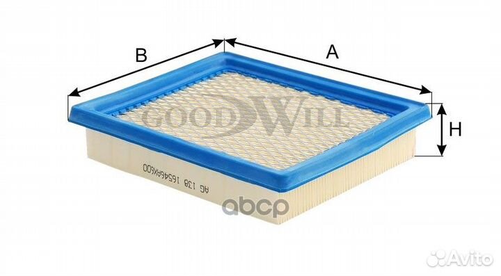 AG 138 Фильтр воздушный nissan micra 1.0-1.4 03