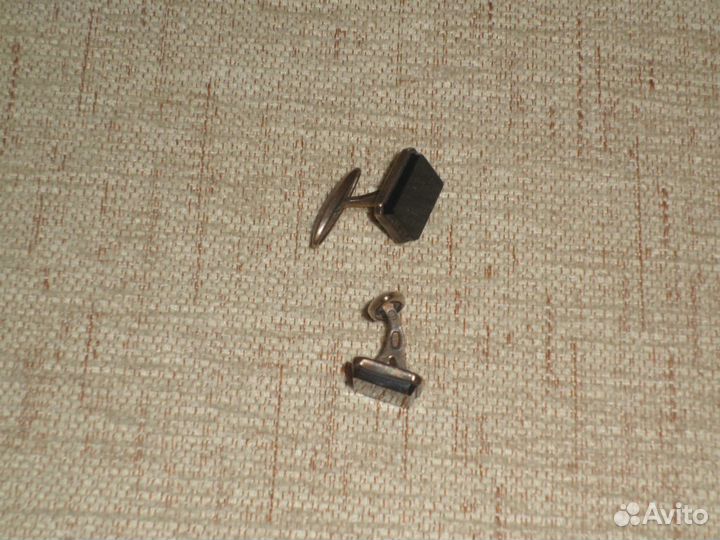 Запонки, серебро, камень