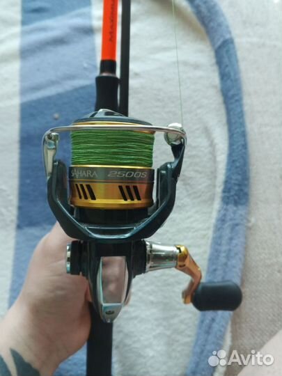 Катушка shimano sahara 2500 s и спиннинг
