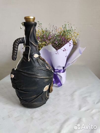 Декоративная бутылка ручной работы