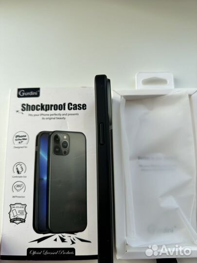 Чехол Gurdini для iPhone 13 Pro Max черный