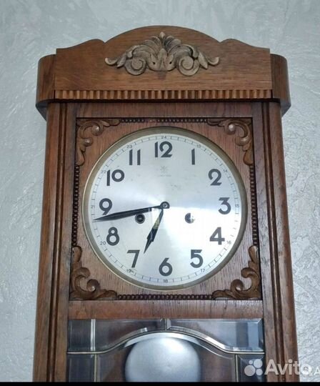 Антикварные настенные часы Junghans 30 годы