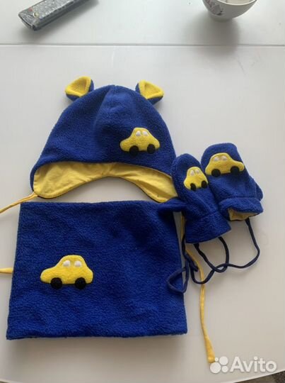 Шапка снуд и варежки