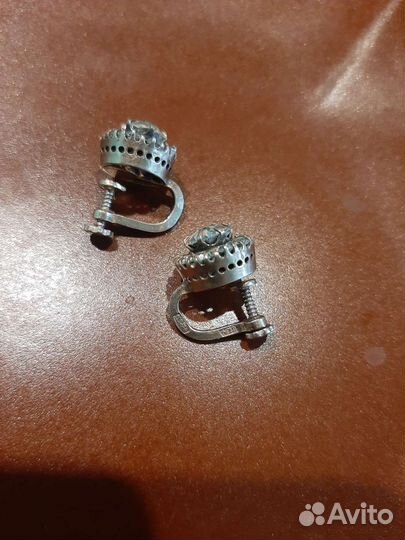 Серебряные серьги/клипсы